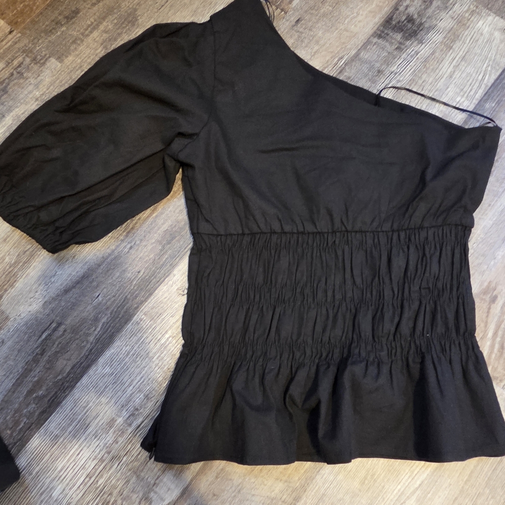 Elegant Black Off-Shoulder Blouse